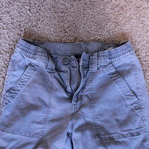 American Eagle Grey Cargo Pants Size 6